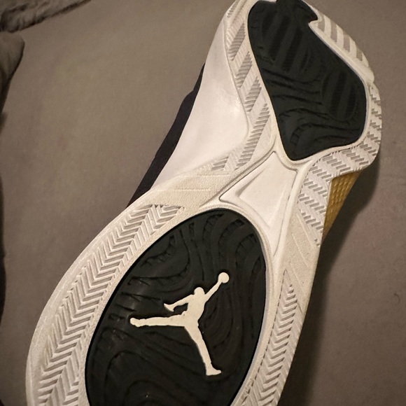SAMPLE Promo Nike 15 Air Jordan CP3 VIII Cris Paul Black White Gold Sneakers - Picture 4 of 13